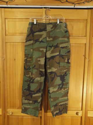 Us Army M81 Woodland Bdu Camo Uniform Pants,  Size Small Short