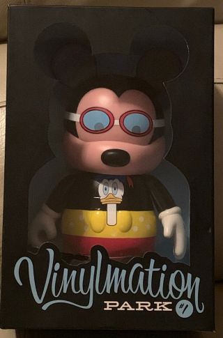 Vinylmation 9” Inch Mickey Mouse Goggles Donald Inner Tube Disney Park 1 Series