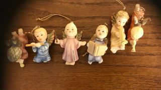 Miniature Goebel Berta Hummel Holiday Christmas (6) Ornaments Angels