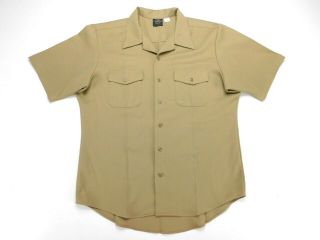 Flying Cross Us Navy Khaki Military Short Sleeve Service Dress Shirt Xl X - Large
