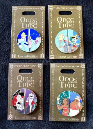 Disney Dlr Once Upon A Time Pins Of The Month: May,  Oct. ,  Nov.  & Dec.  Le 2000
