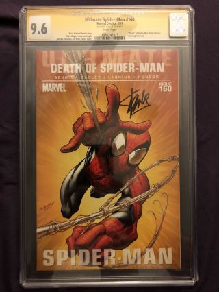Ultimate Spider - Man 160 Signed Stan Lee Autograph Cgc Ss 9.  6 Death Spider - Man