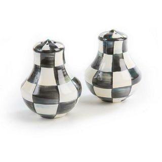 Mackenzie Childs Enamel Courtly Check Salt And Pepper Shakers