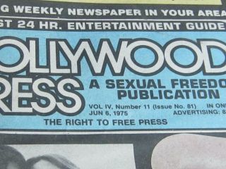 Hollywood Press.  June 8,  1975.  Phoebe Show,  Ian Hunter