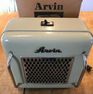 Vintage Arvin 5512 Table Top Electric Space Heater 11x10x6 Box Art Deco