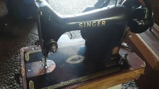 Vintage Singer 99k Sewing Machine 1954 Good Cond.  W/motor & Foot Pedal