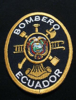 Ecuador Fireman Patch Bomberos Parche South America Fire Brigade Parche