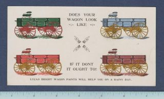 Lucas Bright Wagon Paints Trade Card Allentown,  Pa