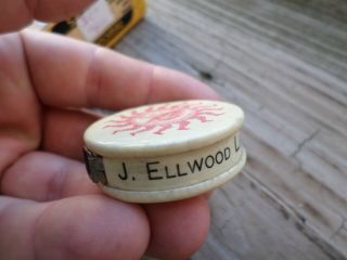 Vintage celluloid advertising tape measure J Ellwood lee co hosiery Jelco 3