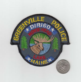 Obsolete Maine Greenville Police Patch Piscataquis County Moosehead Lake