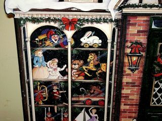 THE TOY SHOP Back Drop Display w/ Stand for BYERS CHOICE Carolers 1995 2