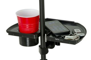 Black Frameworks Microphone Stand Accessory Tray With Drink Holder Toys 2