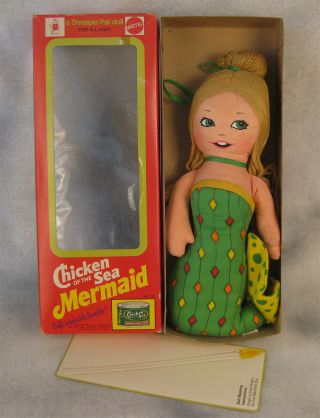 Vintage Chicken Of The Sea Mib Mermaid Cloth 14 " Doll Mattel Canned Beans
