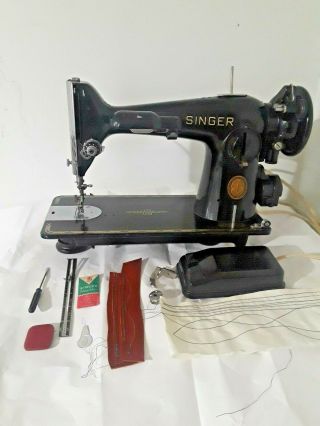 Vintage Singer Model 201 - 2 Sewing Machine Cleaned,  Lubed,  Oiled.  (n181g)