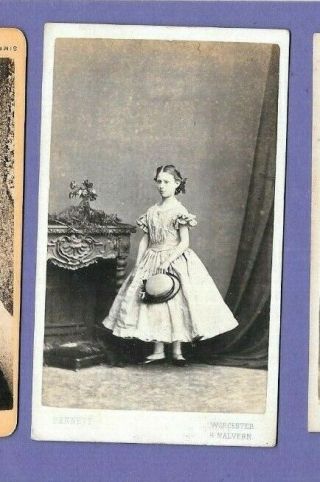 Victorian Childs Fashion Vintage Cdv Photo Besnet Of Worcester Nc
