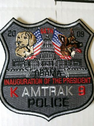 Amtrak Police 2009 Inauguration Of The President K9 Patch