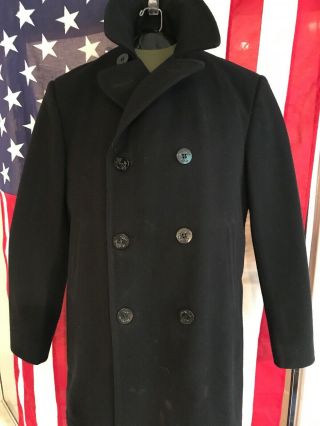 United States Navy Pea Coat 1995 Issued Size 44l