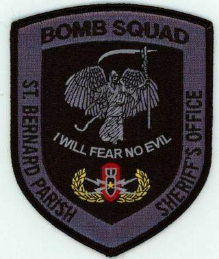 St Bernard Parish Sheriff Louisiana La Bomb Squad Subdued Swat Patch Police