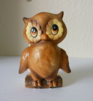 Vintage Josef Originals Porcelain Owl Figurine Napkin Holder Japan