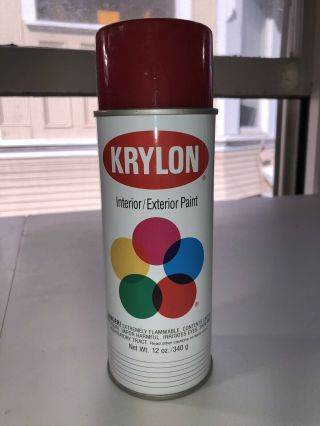 Vintage Krylon Spray Paint Can 2116 Scarlet Osha Saftey Red 1991 Full