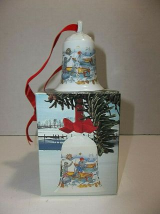1984 Hutschenreuther Porcelain Bell Christmas Ornament Ole Winther Mib