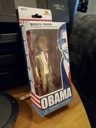Barack Obama 6 " Bobble Head Figure " Gold Suit " Limited Edition 232 Of 3000