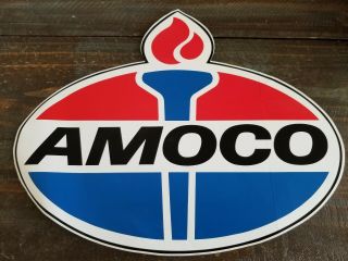 Vintage Amoco Gas & Oil Large Vinyl Sticker 17 