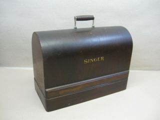 Vtg Singer 28 128 99 Sewing Machine 3/4 Size Bentwood Wood Carry Case Only