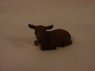 Goat Brown Animal Hand Painted Figurine Resin Miniature Small Mini Collectible