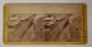 1870s Stereoview Oconomowoc Wi Street View
