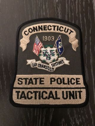 Connecticut Ct State Trooper Police Patrol Officer Patch Swat Subdued Tactical