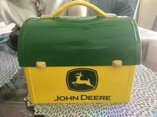 John Deere Gibson Ceramic Cookie Jar Domed Lunch Box