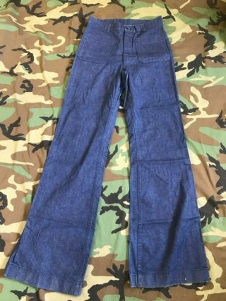 Us Navy Trousers Utility Dungaree Denim Type Ii Jeans Pants Sz 40 Reg