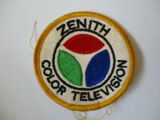 Vintage 1970s Zenith Color Television Tv Employee Uniform Advertising Patch