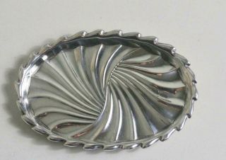 Art Noveau Solid Sterling Silver Dish Or Tray Pin Tray / Soap Dish 1890 No Reser