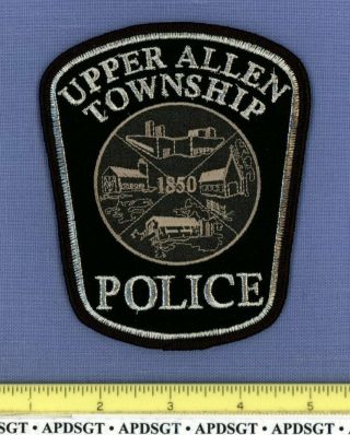 Upper Allen Township Pennsylvania Police Patch Old Covered Bridge Silver Mylar
