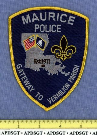 Maurice Louisiana Sheriff Police Patch Gateway To Vermillion Parish Fe