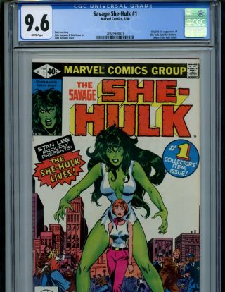 Savage She - Hulk 1 (1980) Origin 1st Appearance Cgc 9.  6 Nm,  White Pages
