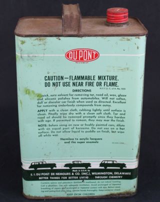 Vintage DuPont Dissolvo 7 Tar Remover 1 Gallon Can - 463 3
