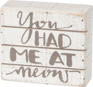 Cat Lover Slat Box Sign You Had Me At Meow Christmas Stocking Stuffer