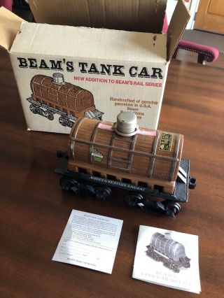 1983 Jim Beam Train Decanter Tanker Car Jersey & Western Railway W/box