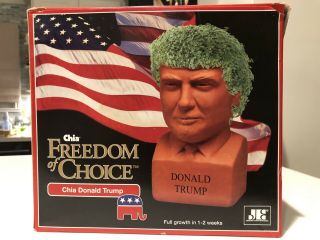 Chia Pet Head - President Donald Trump - Freedom Of Choice Chia Planter