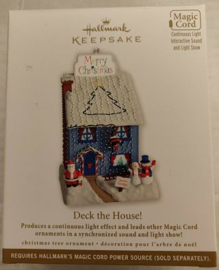 2012 Hallmark Magic Cord Deck The House Ornament