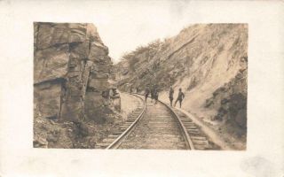 Chattanooga C1915 Rppc Lookout Mountain Soldiers Train Tracks Tennessee