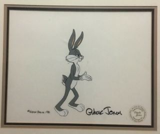 Bugs Bunny Animation Hand - Painted Disney Film Art Signed By Chuck Jones 2