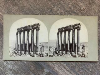 Francis Frith Stereoview Views Of The Holy Land Baalbec 1850s