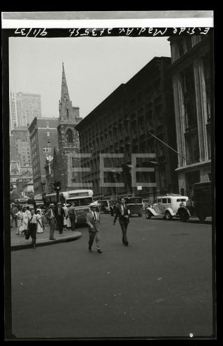1937 Madison Ave 35th St Manhattan Nyc York City Old Photo Negative 648b