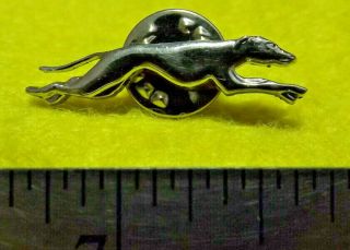 Vintage Greyhound Dog Silver Tone Hat Or Lapel Pin Euc