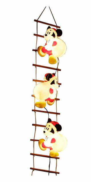 Disney Santa Mickey Mouse Blow Light 3p Led Christmas Illumination Decor Japan