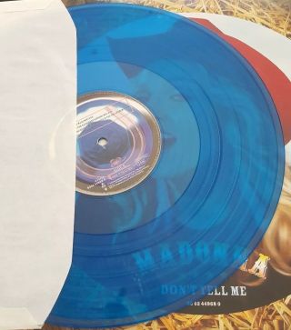 Madonna Mega Rare Don’t Tell Me: European 12” Blue Vinyl Single 093624496809